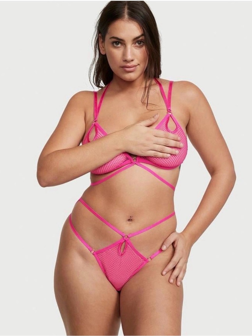 Victoria's Secret Very SexyFishnet
Mesh Unlined Strappy Teddy